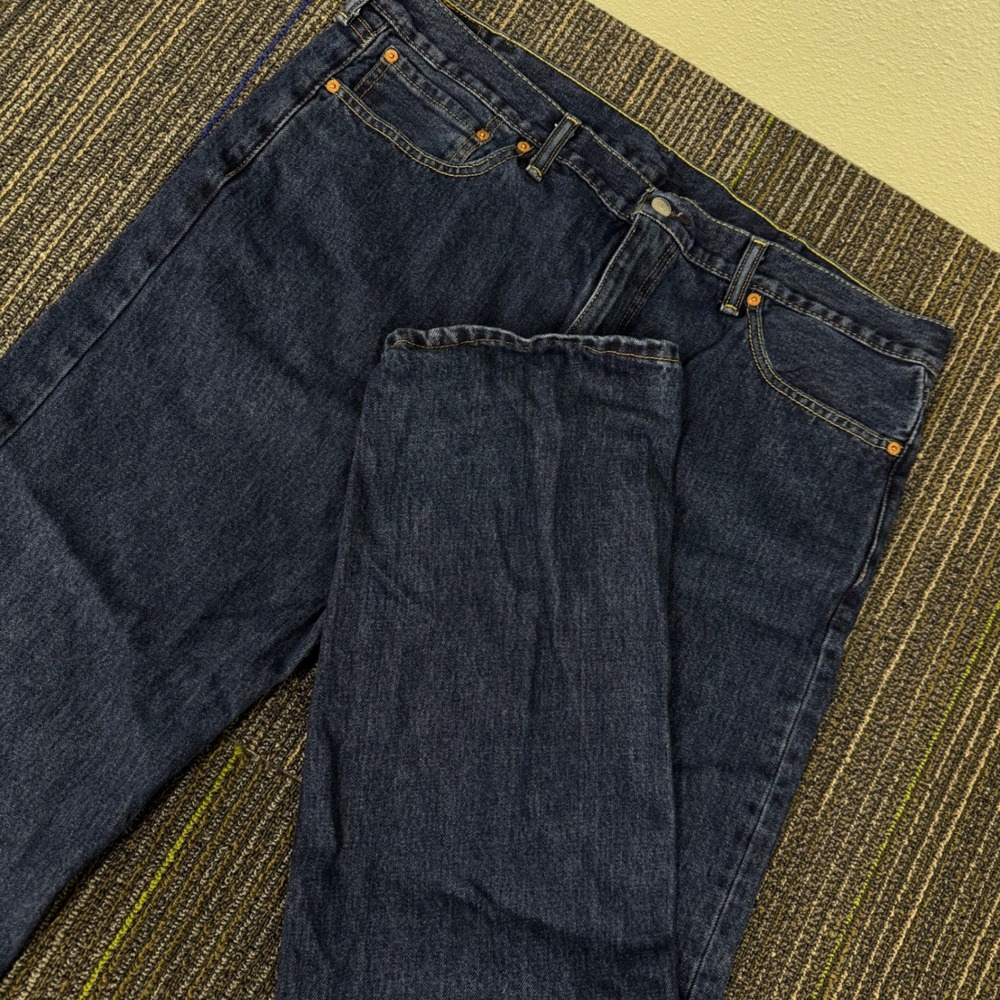 Levi's 505 Regular Fit Jeans Mens 40x32 Dark Wash Excellent Straight Leg Denim